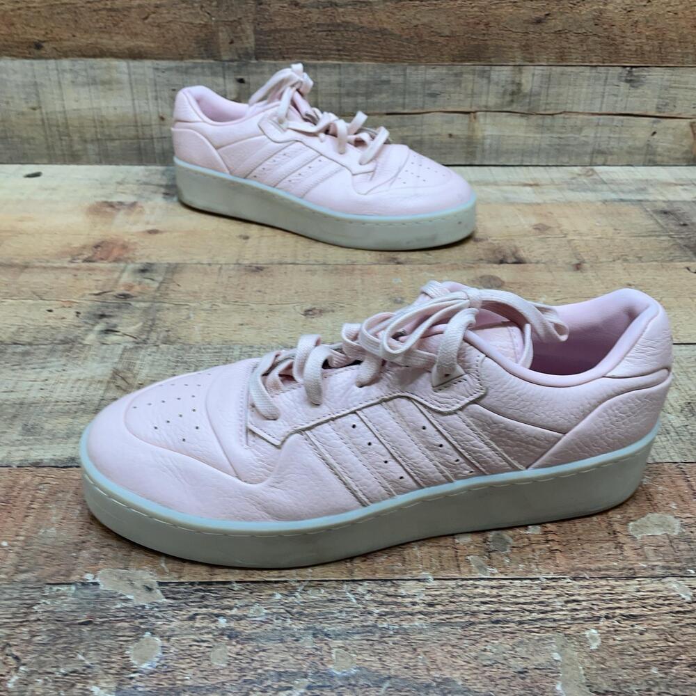 Adidas Originals Shoes Mens Size 11.5 46 Pink Leather Platform Comfort Sneaker